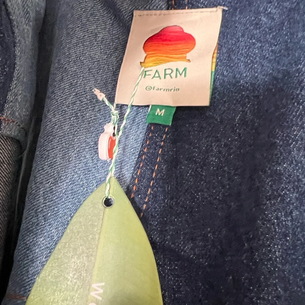 FARM Rio Two-Tone Blue Patchwork Denim Overalls - Picture 4 of 8